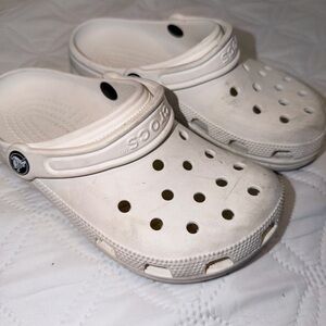 CROCS Kids White Classic Clog Sandals